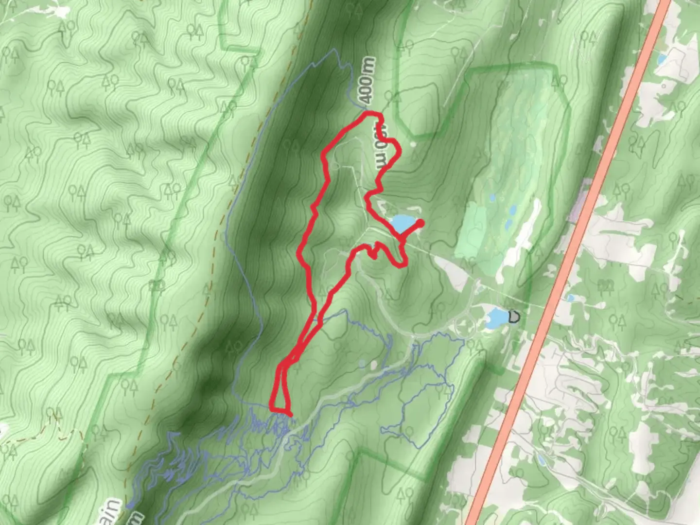 An image depicting the trail Cacapon Lake - Central Loop Trail and its surrounding area.