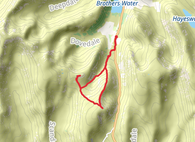 Red Screes, Middle Dodd, Little Hart Crag W, Hartsop Above How, mobile static map