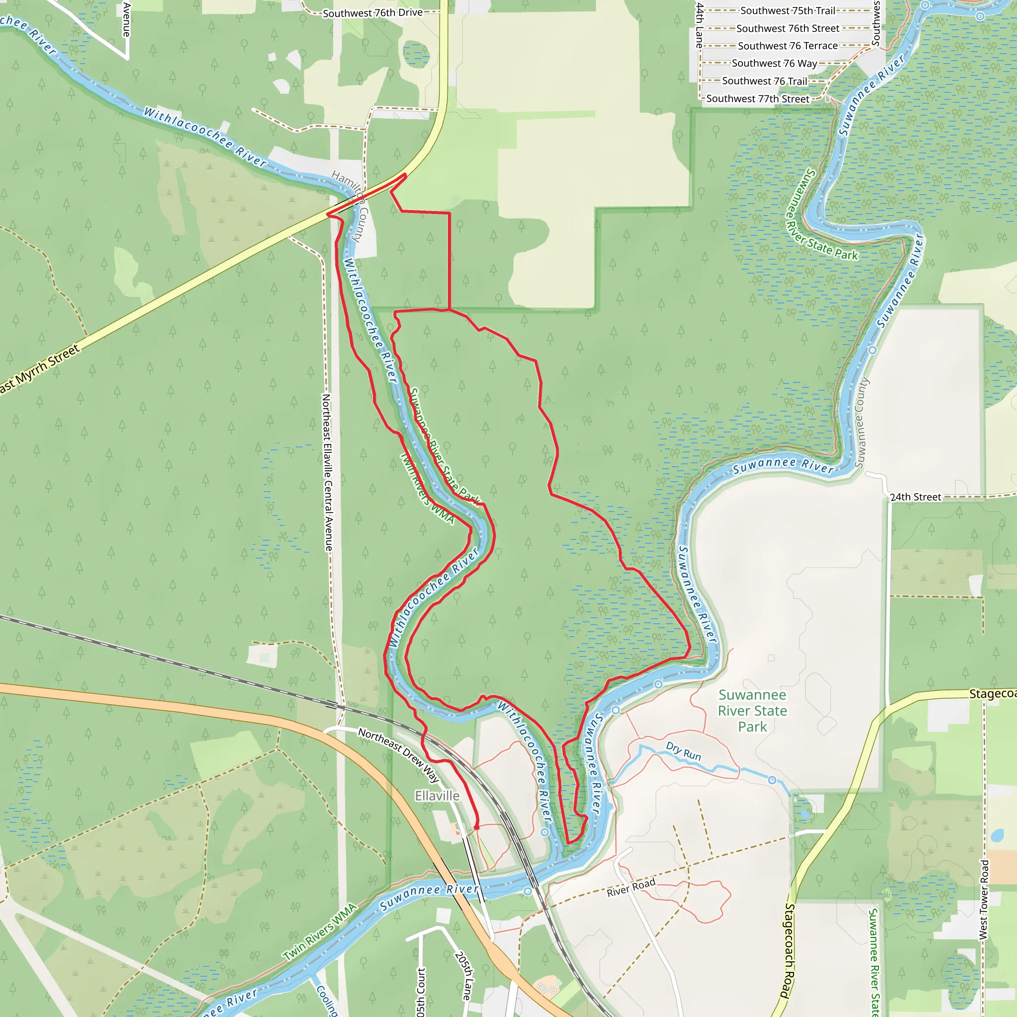 Big Oak Loop Trail mobile static map