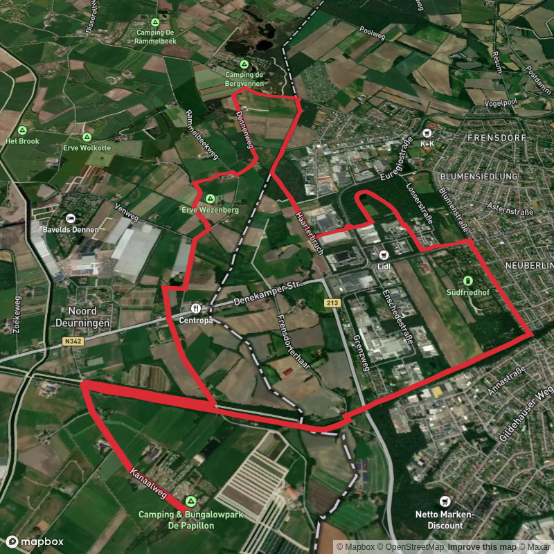 Grens Weg Dennen Weg Loop
