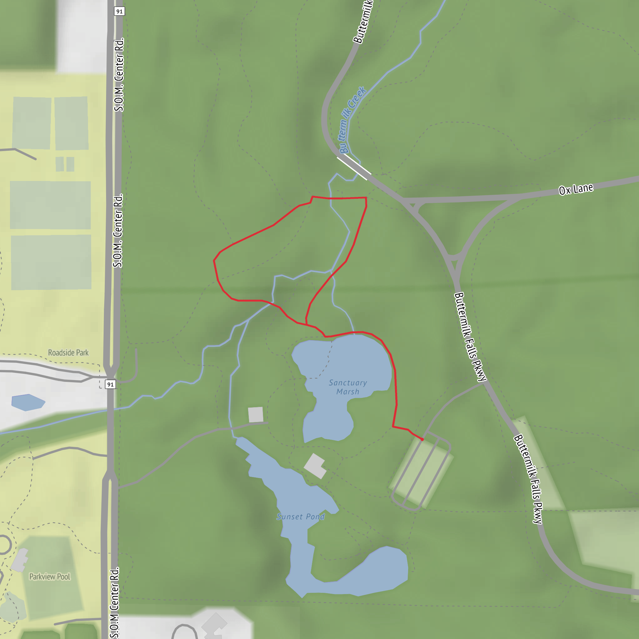 Buttermilk Falls Loop Trail mobile static map