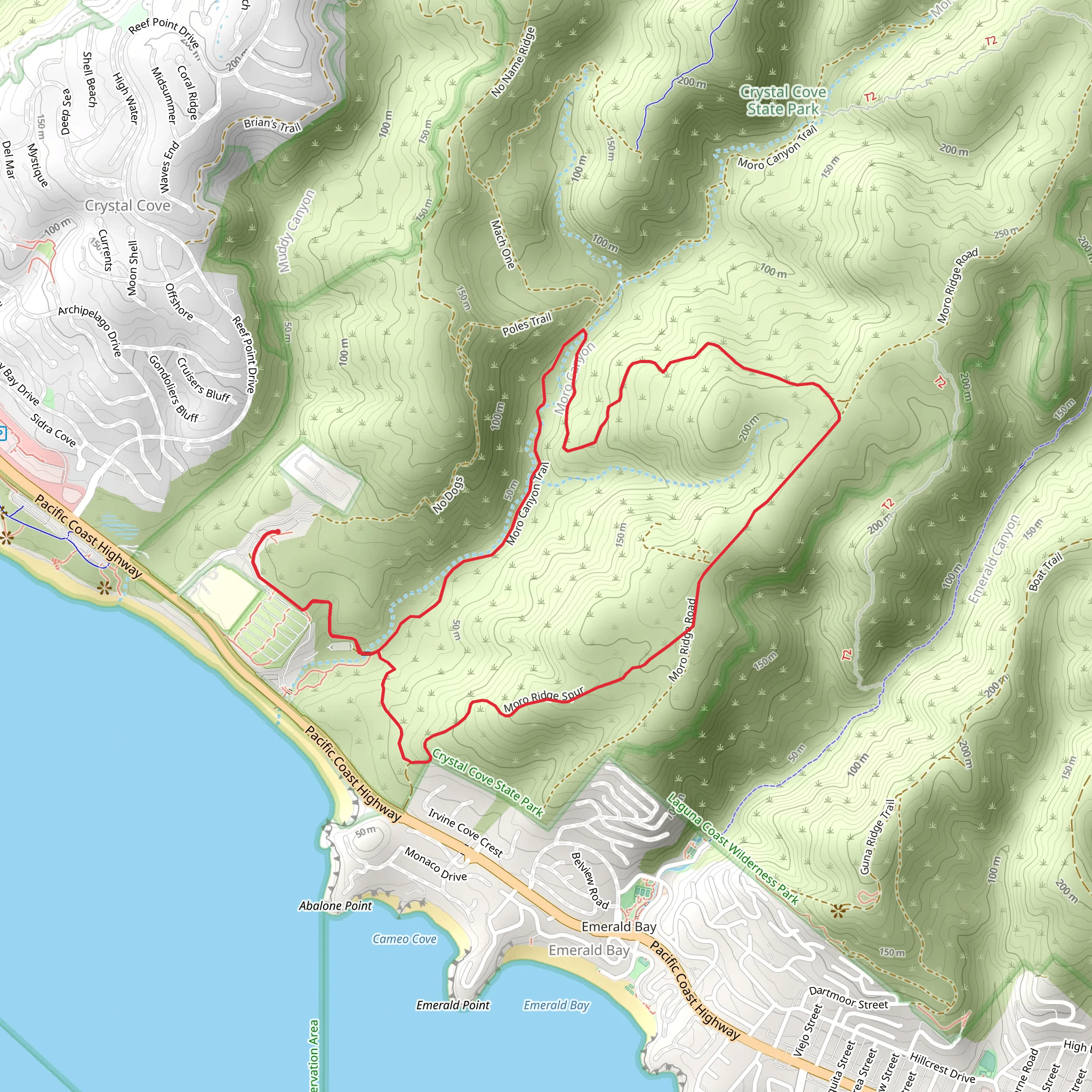 Moro Canyon Trail Loop mobile static map