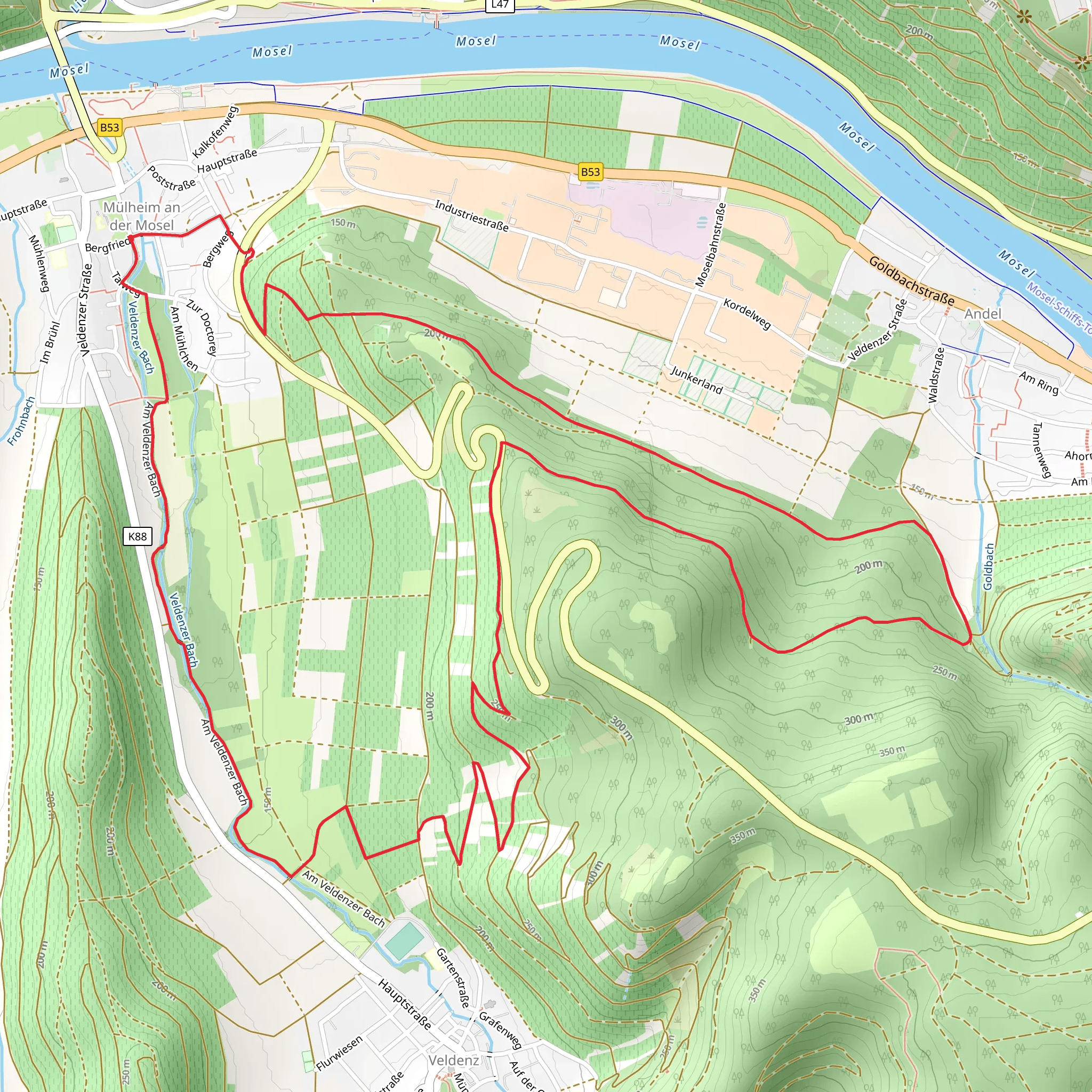 Muelheim am der Mosel Loop mobile static map