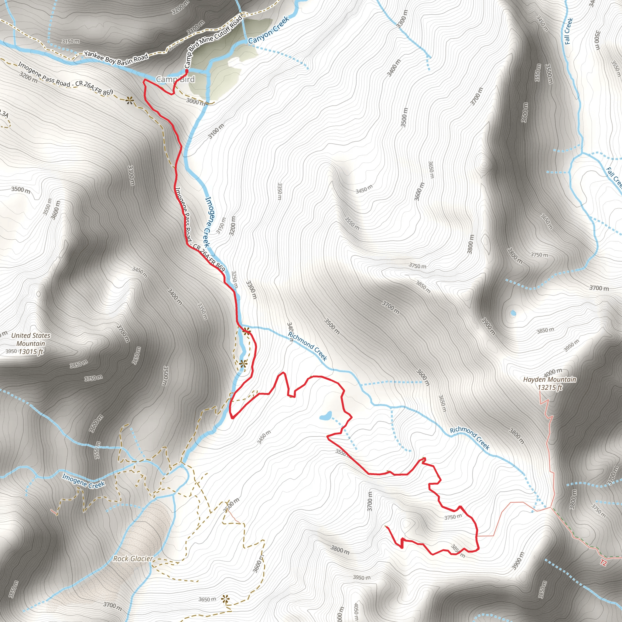 Richmond Basin Trail mobile static map