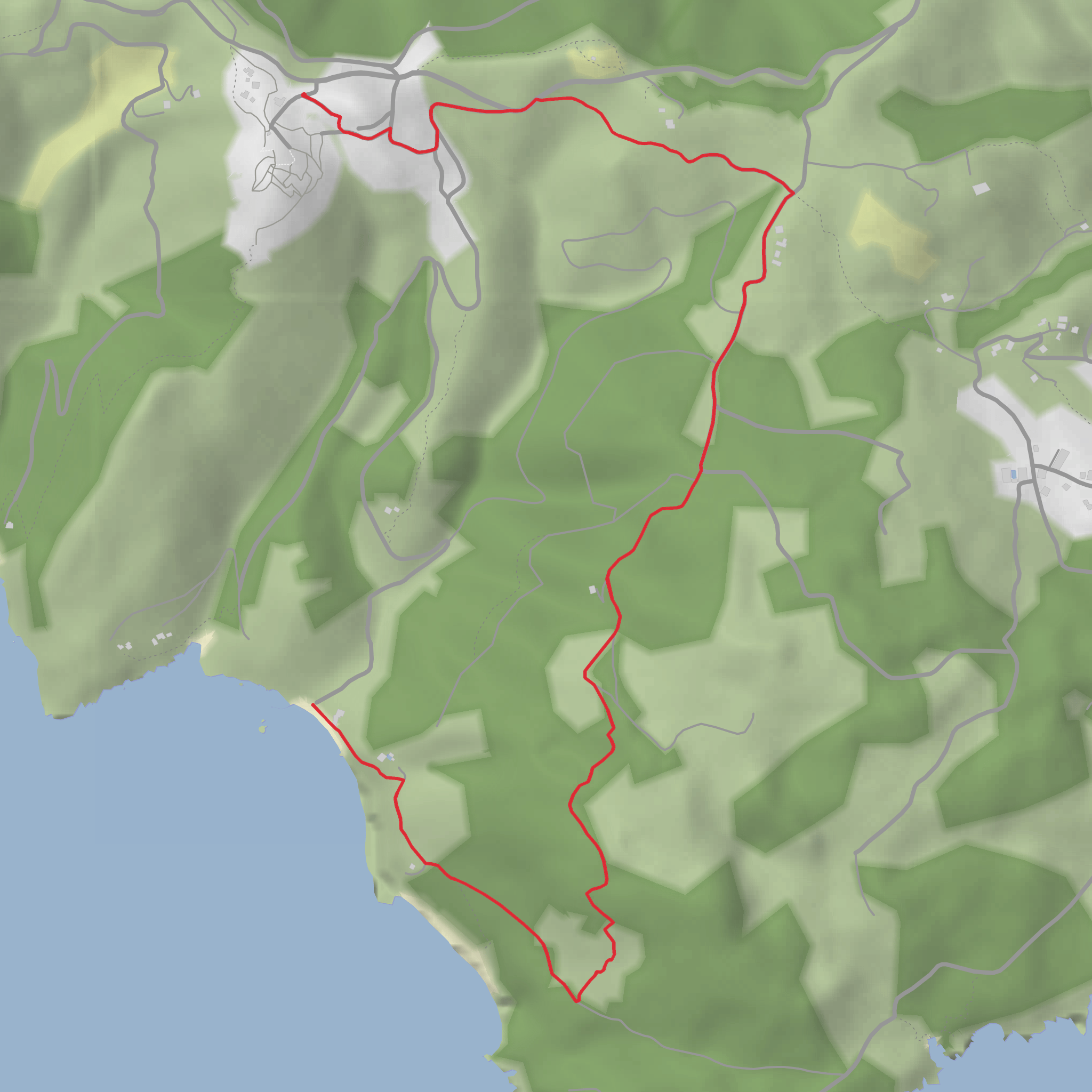 Chora Alonnisos to Megalos Mourtias Out and Back mobile static map