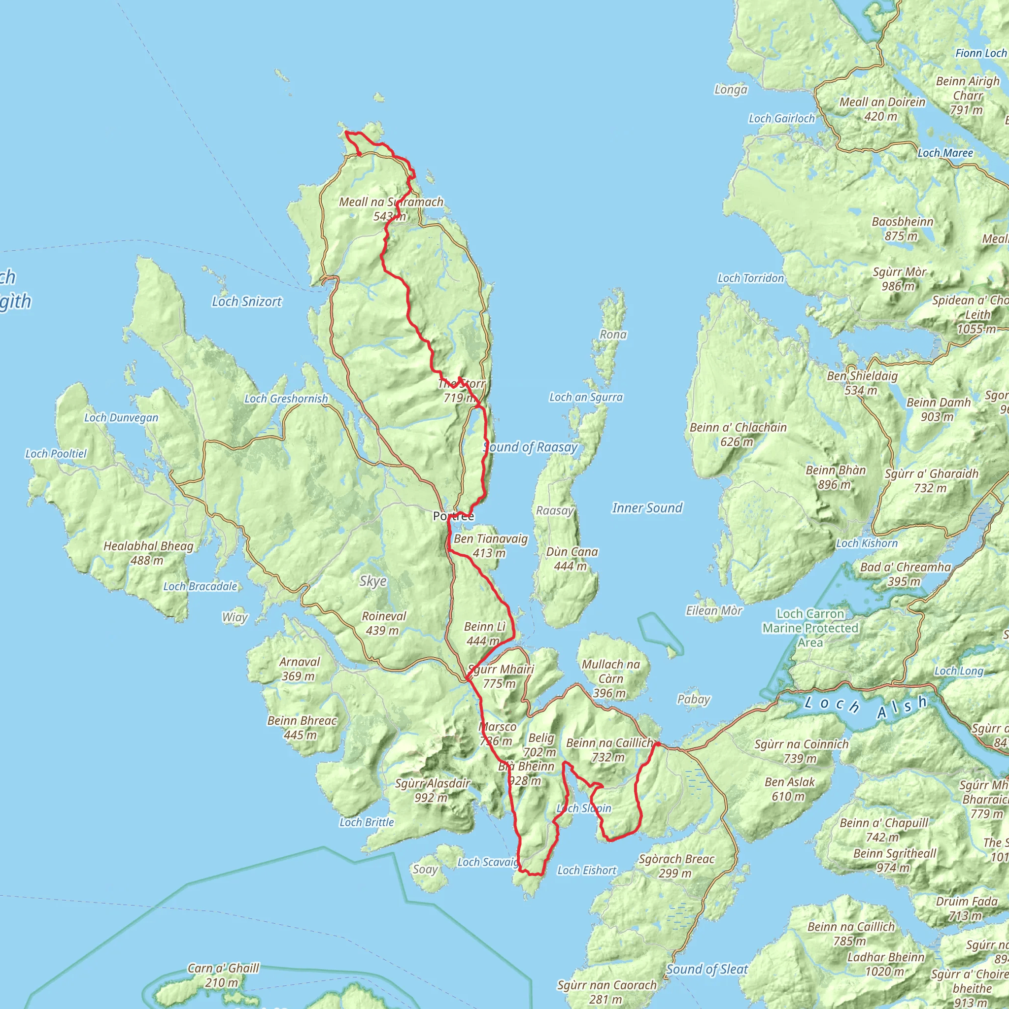Skye Trail mobile static map