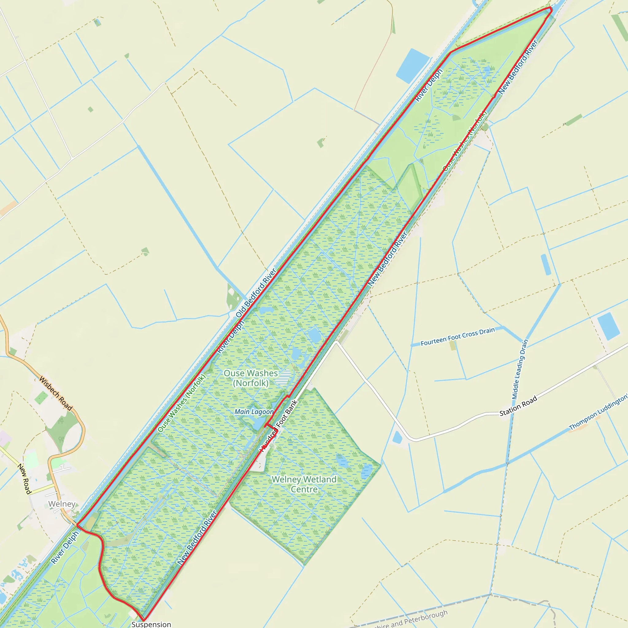 Welney WWT Loop mobile static map