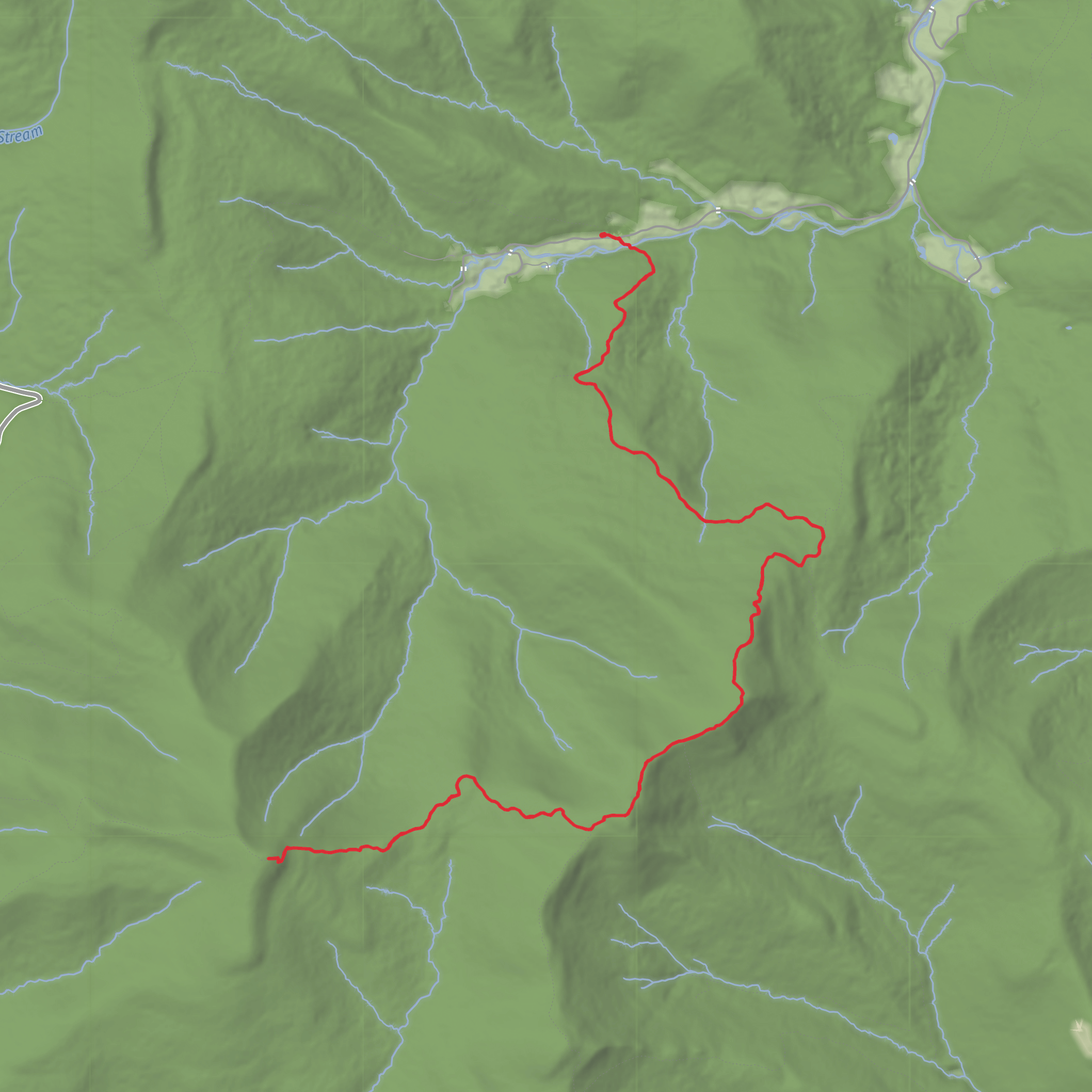 Wittenberg Mountain and Slide Mountain from Woodland Valley Road mobile static map