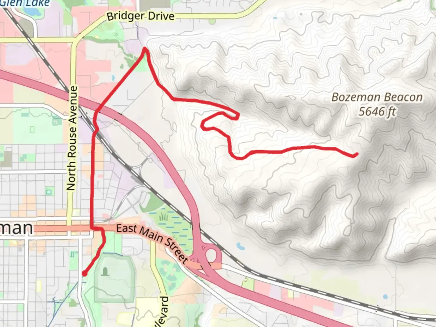 An image depicting the trail Story Mill Spur Park and Big Gulch and its surrounding area.