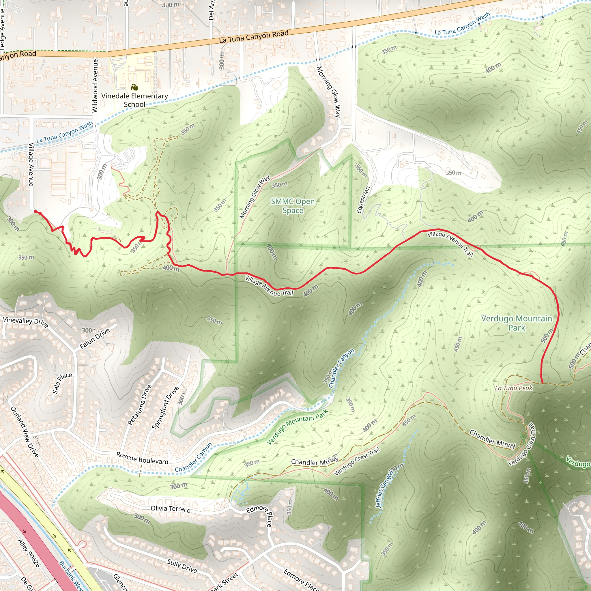 Village Avenue Trail mobile static map