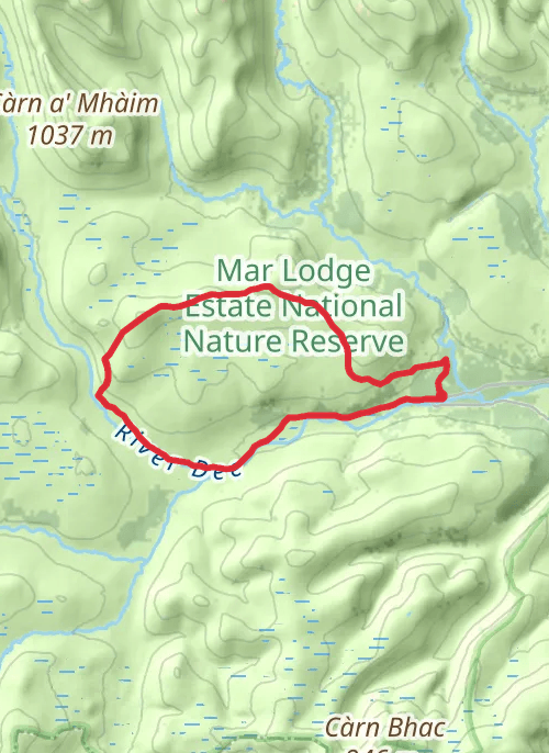 Sgòr Mòr from Linn of Dee mobile static map