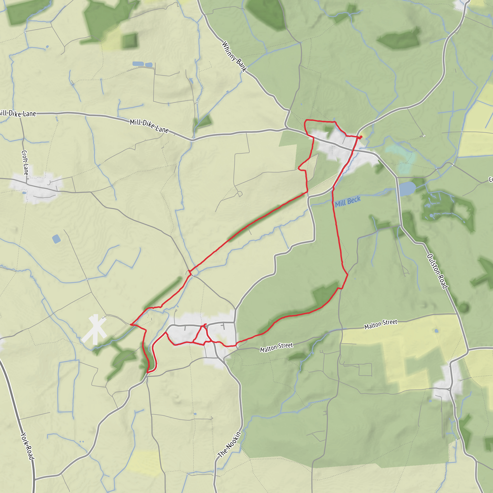 Ryedale Walking Coxwold Husthwaite Circular mobile static map