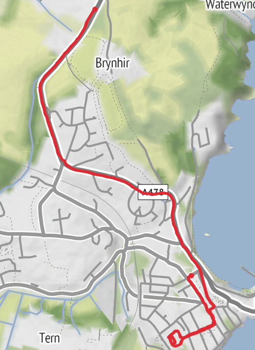 Hike from New Hedges mobile static map