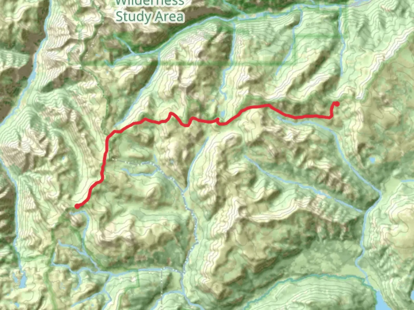 An image depicting the trail CDT in Rio Grande National Forest and its surrounding area.