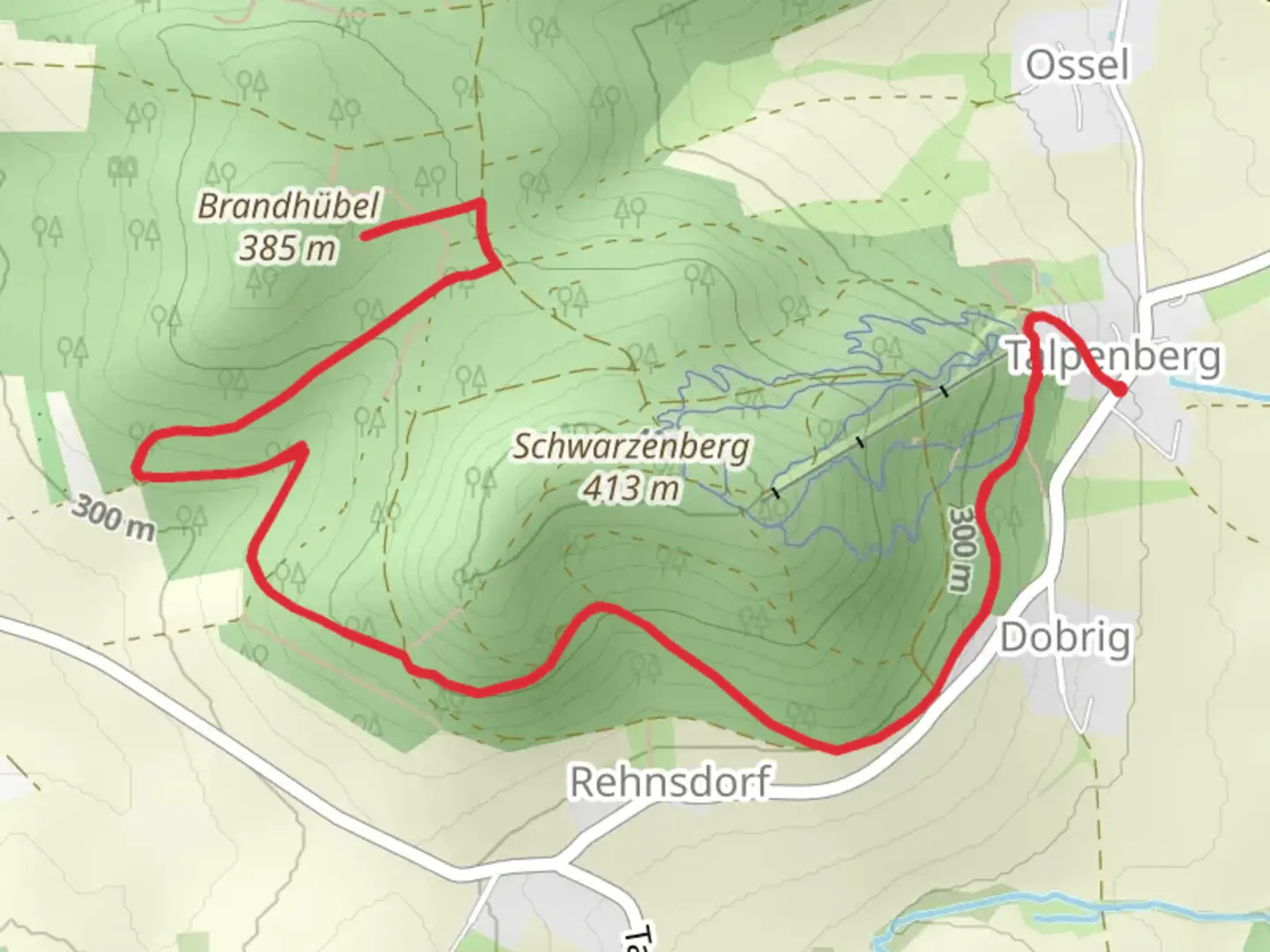 An image depicting the trail Brandhubel Walk and its surrounding area.
