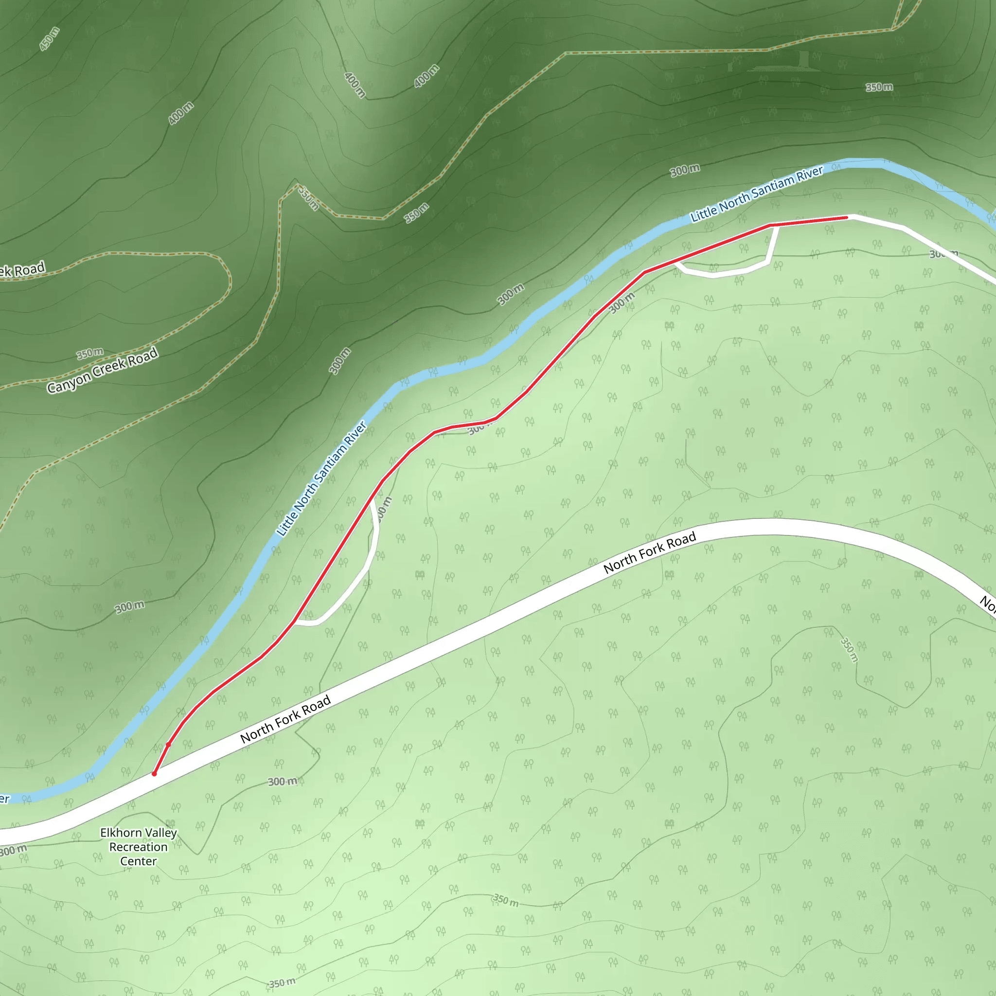Little North Santiam River mobile static map