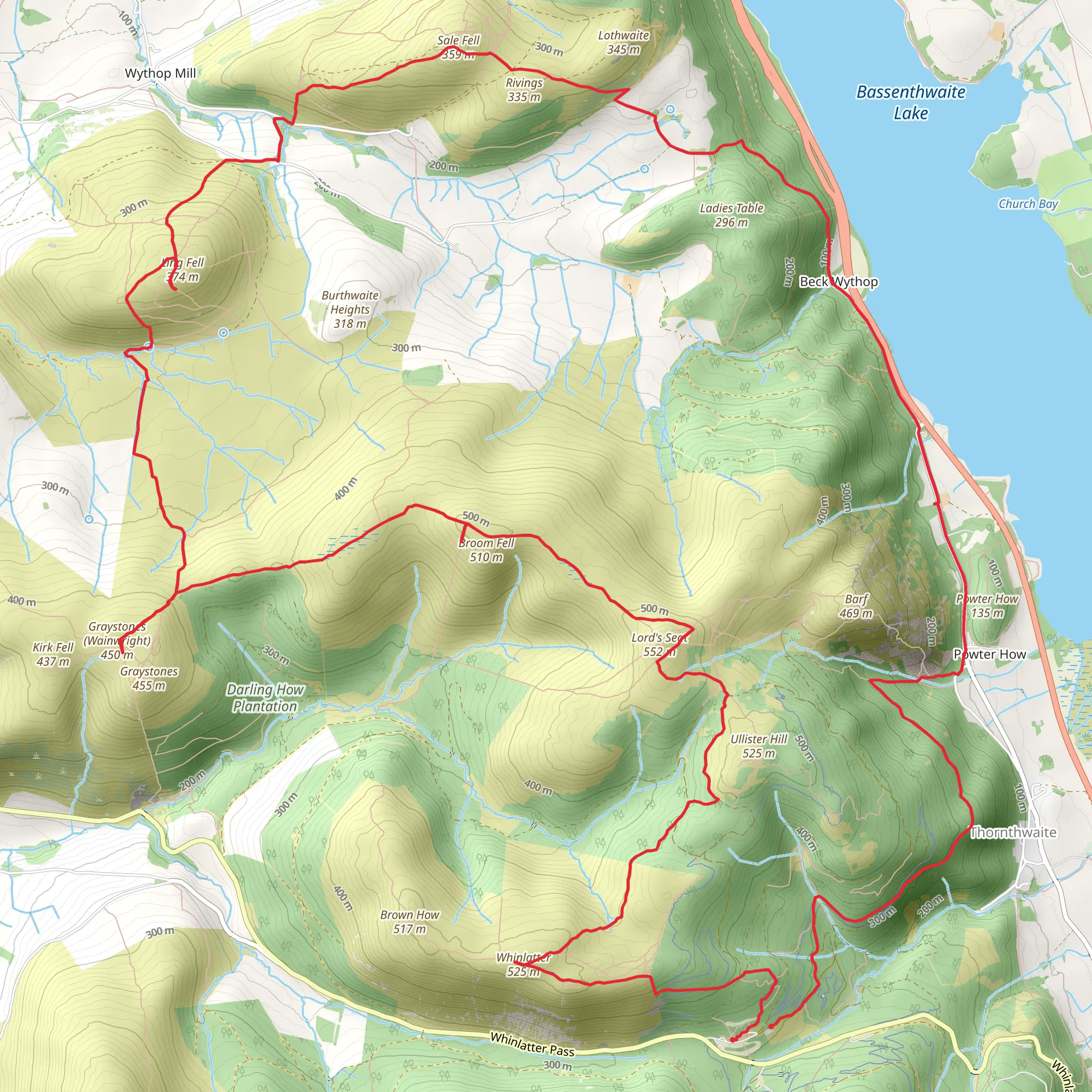 Whinlatter 7 mobile static map