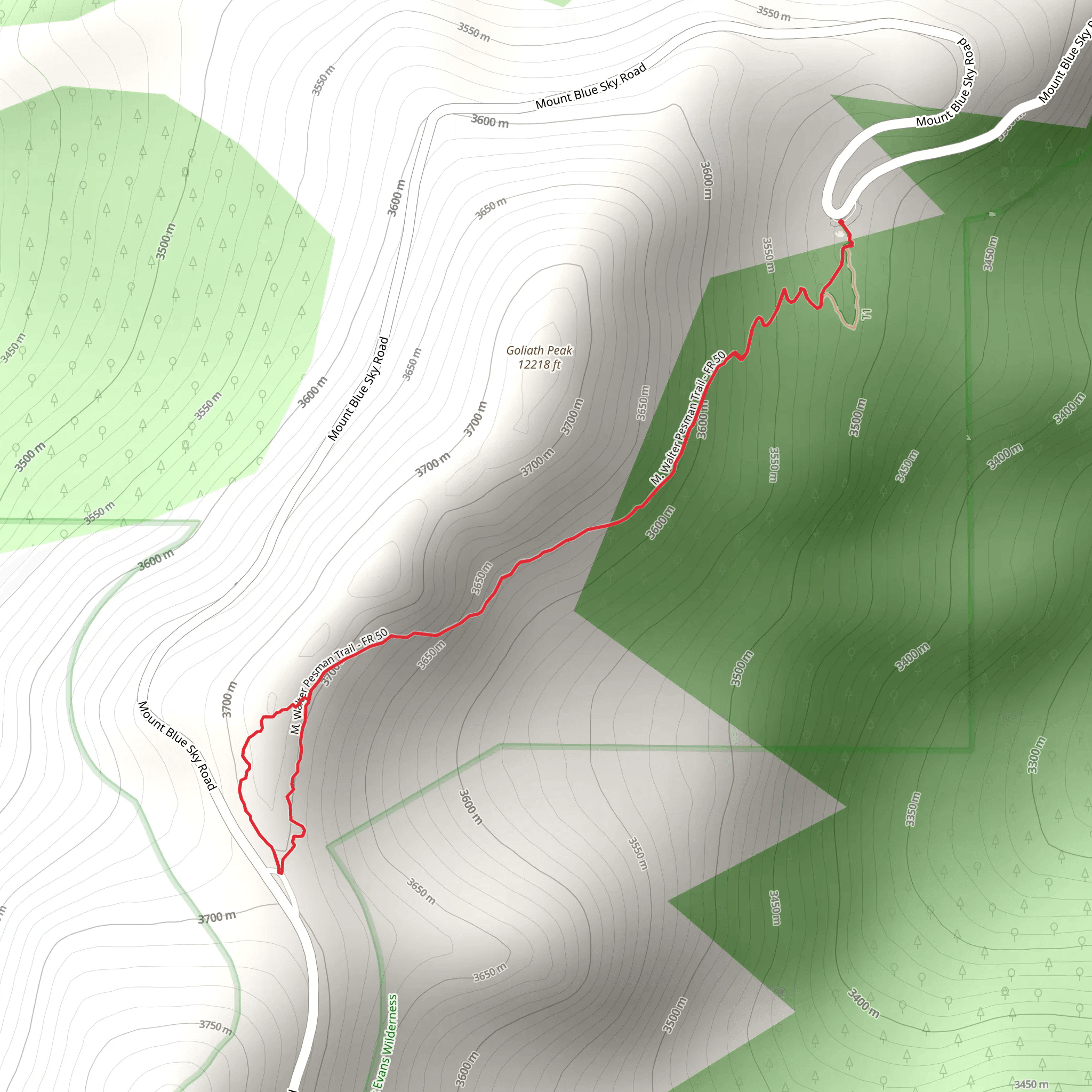 M Walter Pesman Trail mobile static map