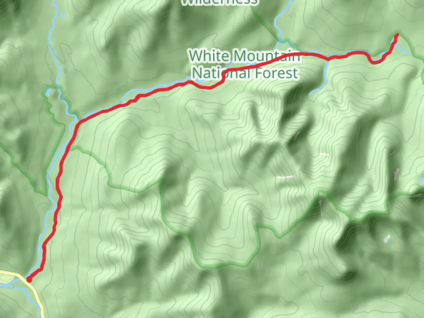 An image depicting the trail Stillwater from Wilderness Trail and its surrounding area.