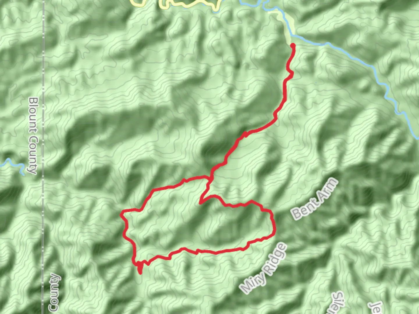 An image depicting the trail Dripping Spring Mountain, Lynn Camp Prong and Panther Creek Loop Trail and its surrounding area.