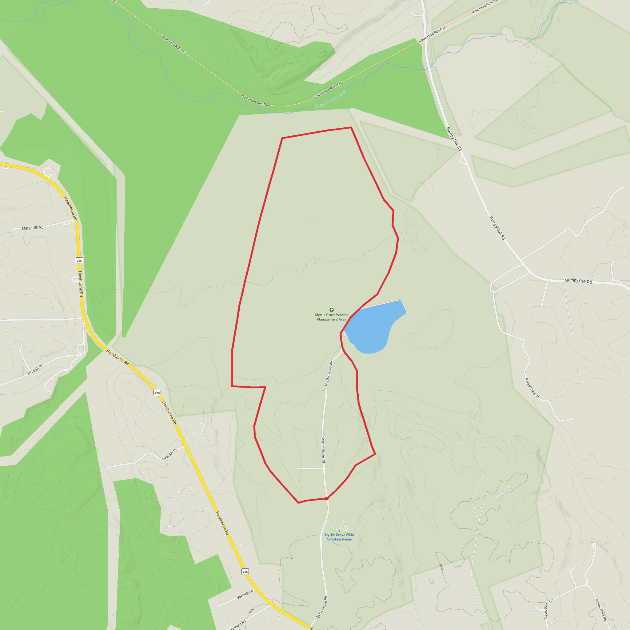 Greentea Pond and Myrtle Grove Wildlife Loop mobile static map