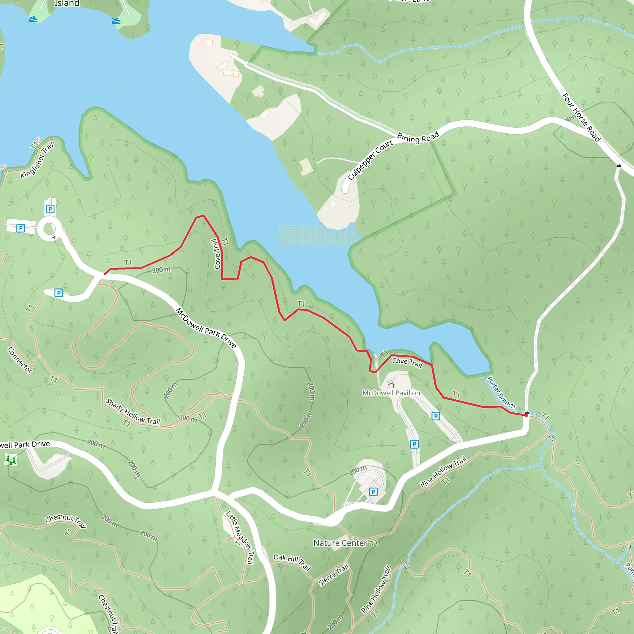 Porter Branch mobile static map