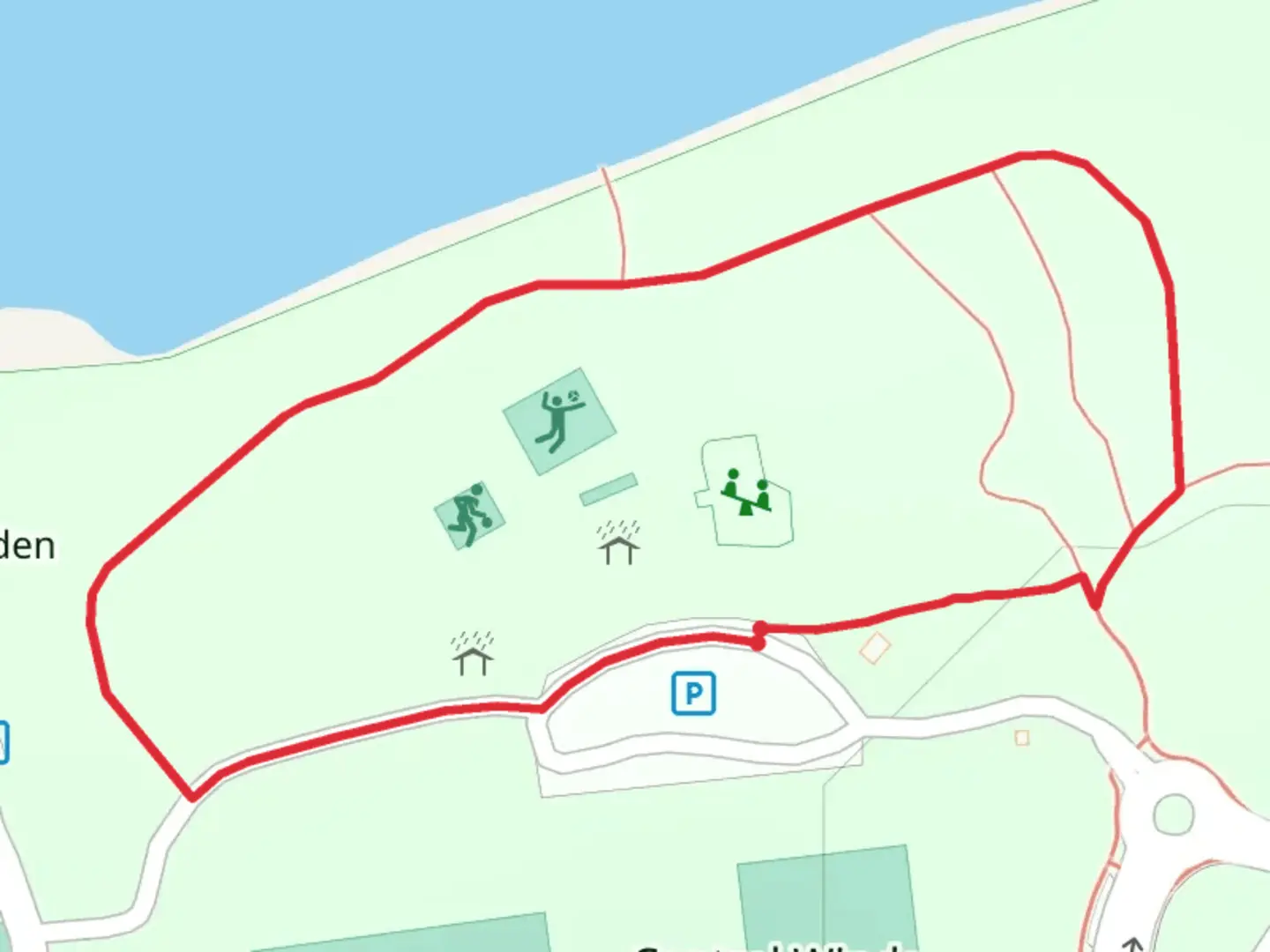 An image depicting the trail Central Winds Parkway Loop and its surrounding area.