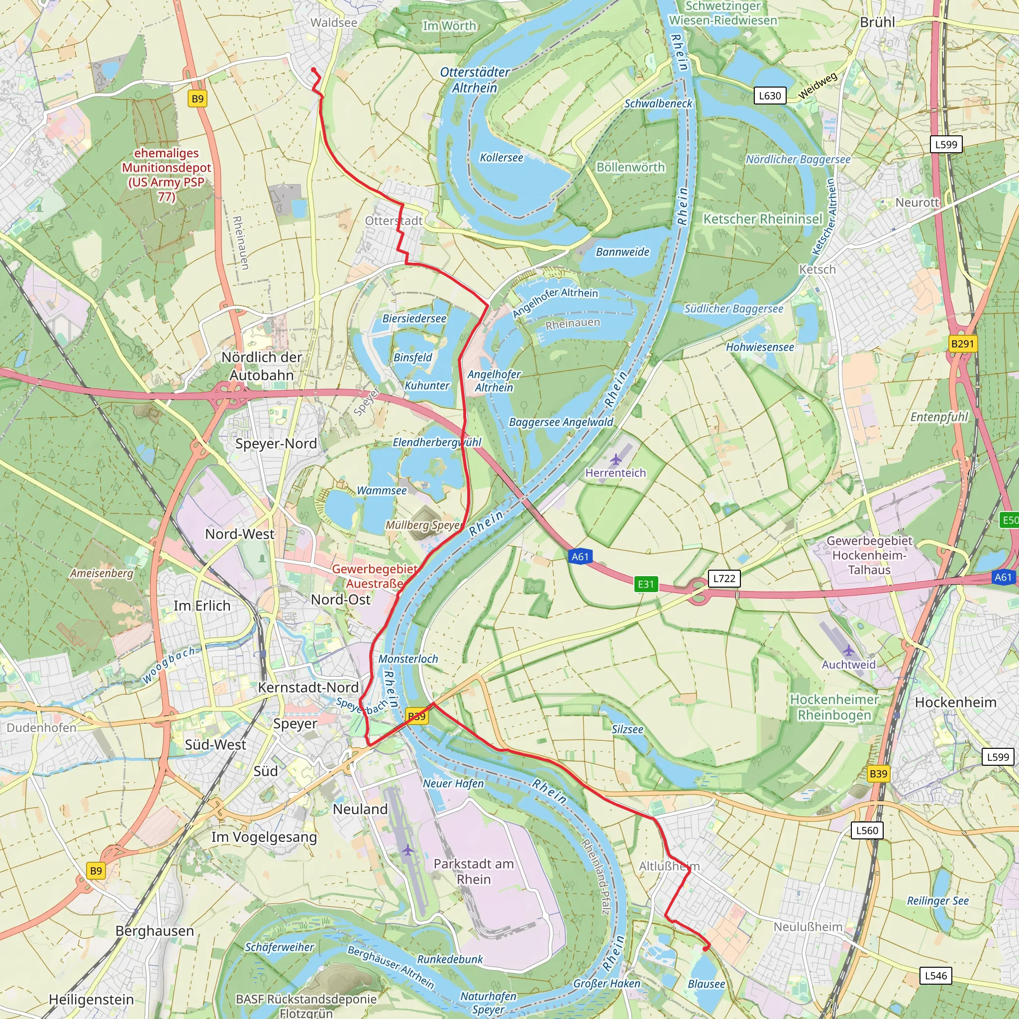 Neulubheim to Waldsee Walk via Binsfeld mobile static map