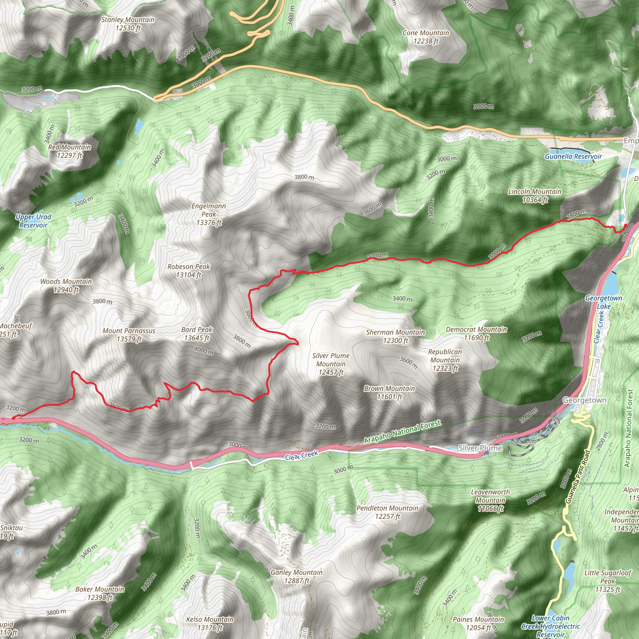 Watrous Gulch and Bard Creek mobile static map