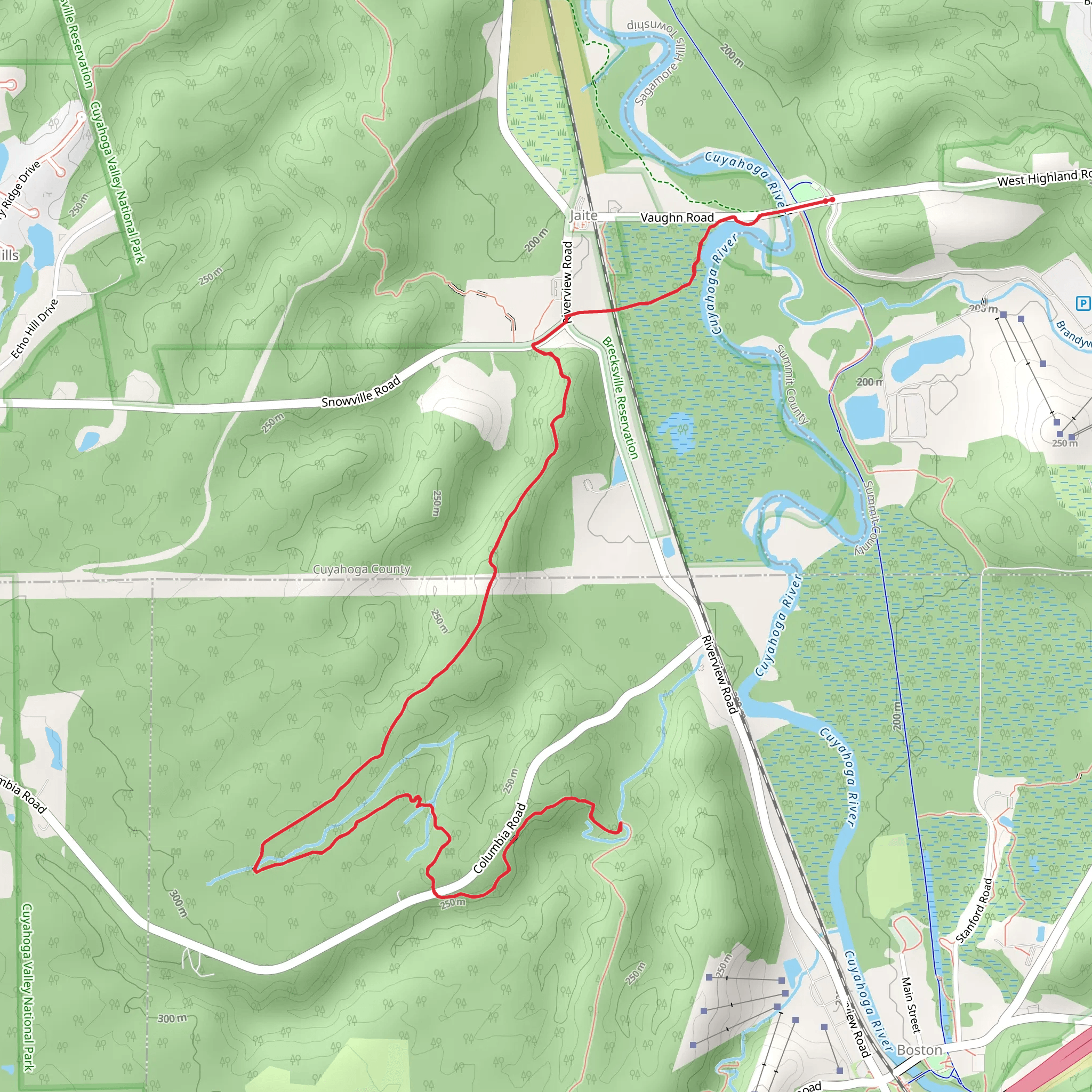Buckeye Trail from West Highland Road mobile static map