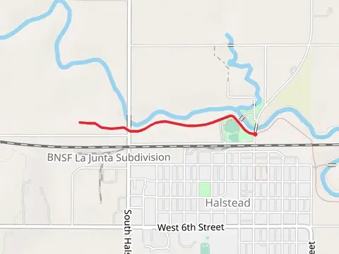 Walk along Little Arkansas River - Riverside Park