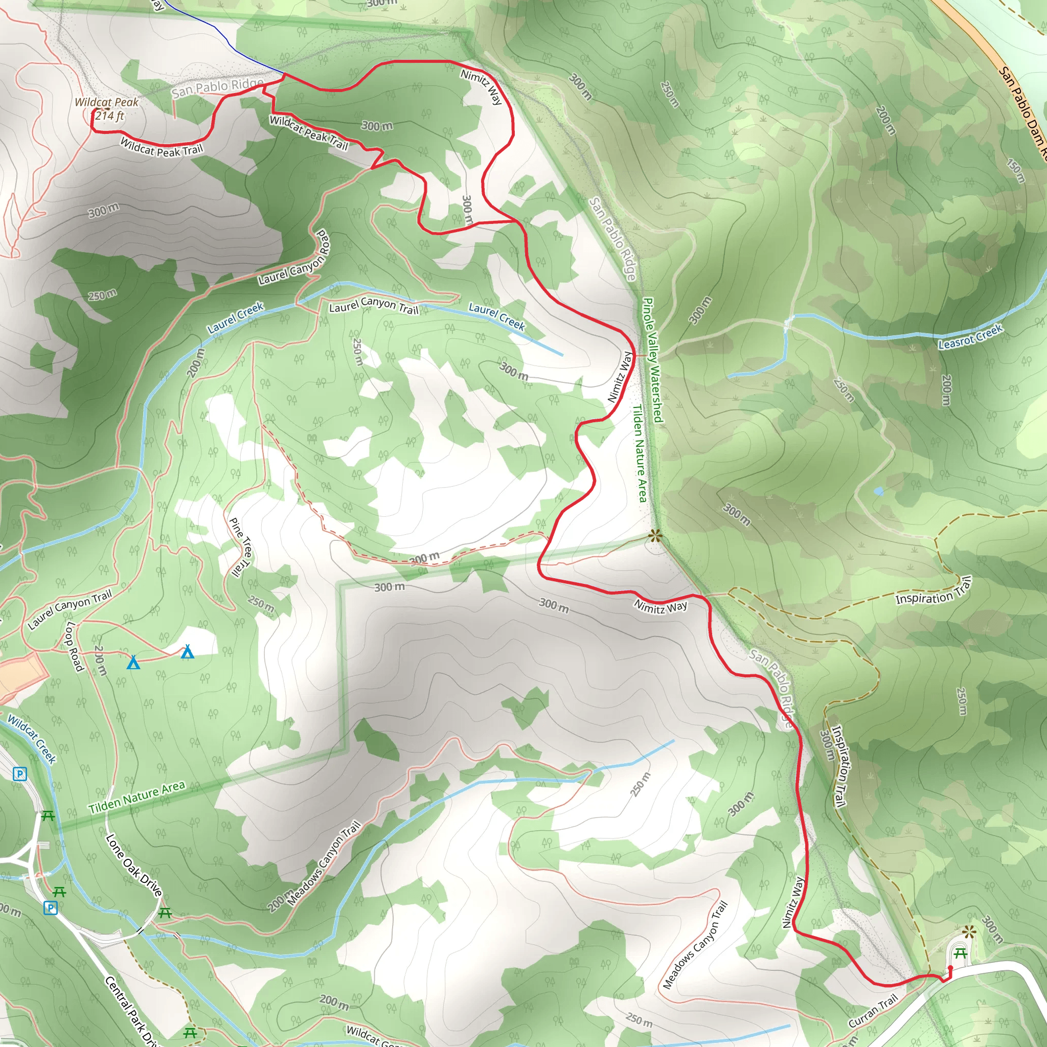 Wildcat Peak via Nimitz Way mobile static map
