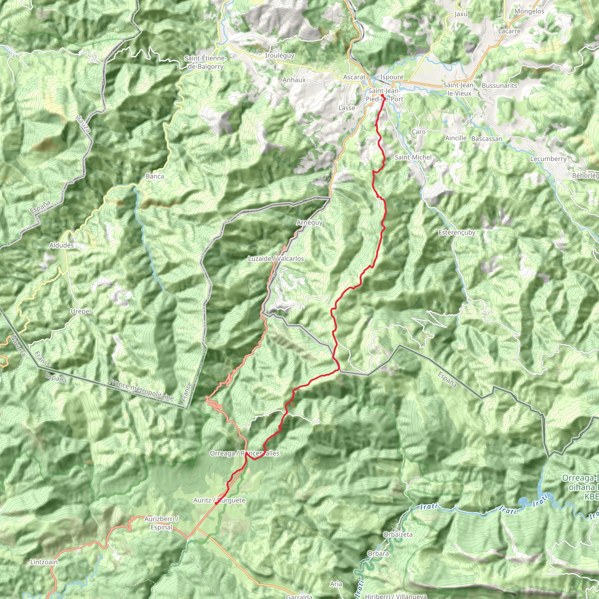 Camino Day 1 Alt 2 (Shorter) mobile static map