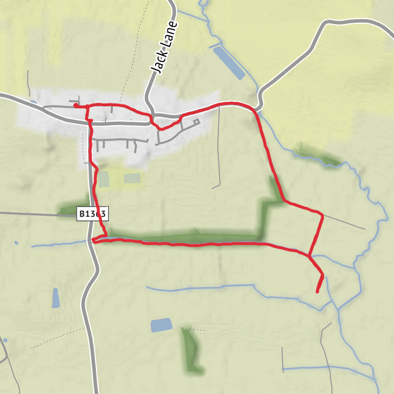 A map preview of the recording Hike from Stillington.