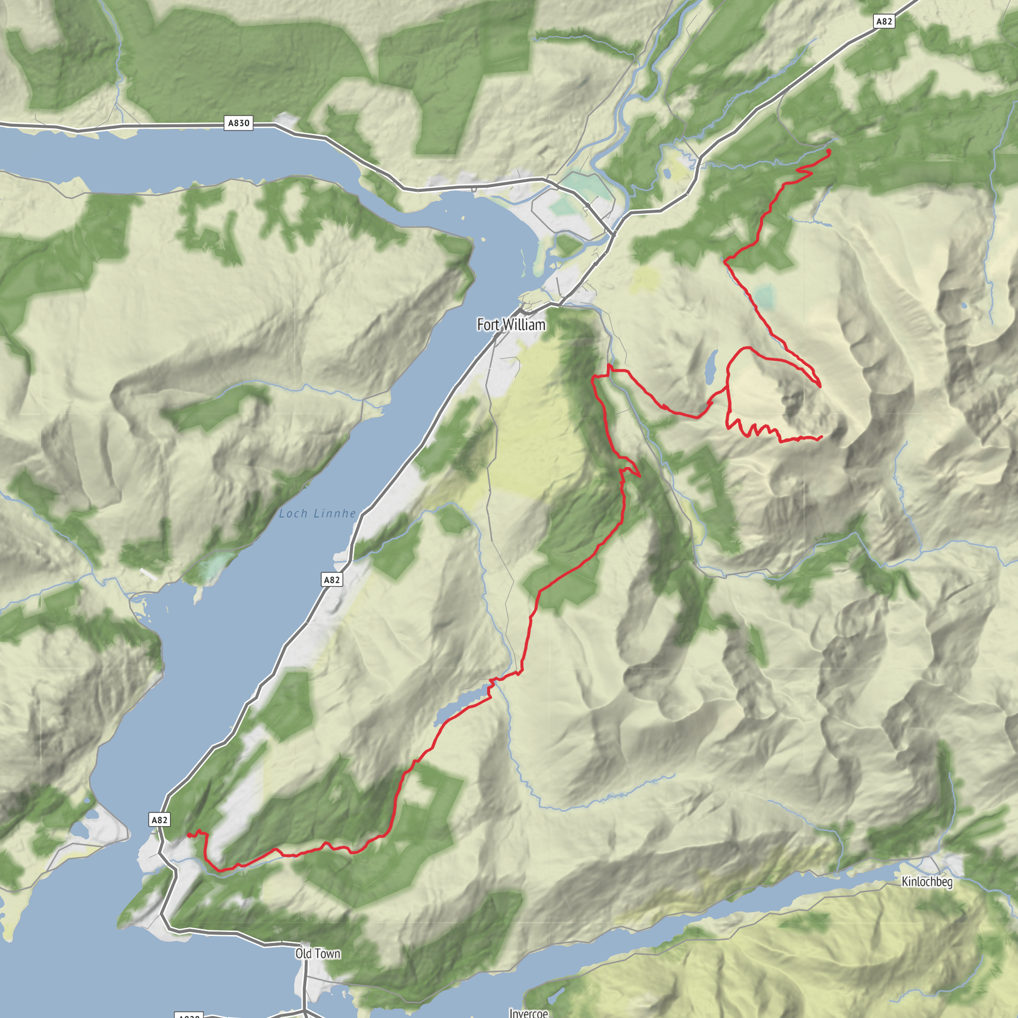 Rat Race Sea to Summit Ben Nevis mobile static map
