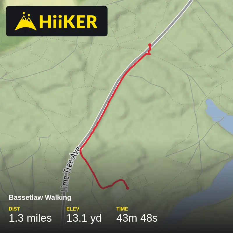 A map preview of the recording Bassetlaw Walking.