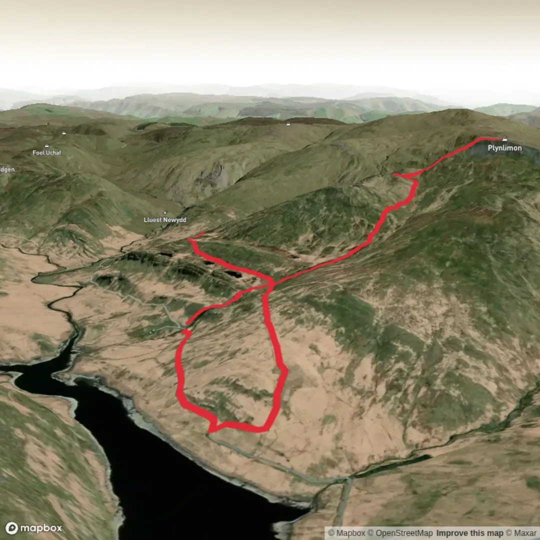 An image depicting the trail Pumlumon Fawr and its surrounding area.