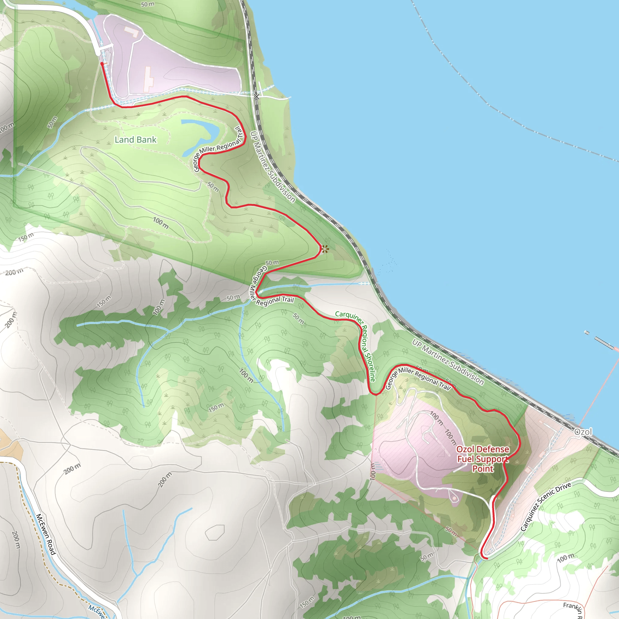 Carquinez Scenic Walk mobile static map