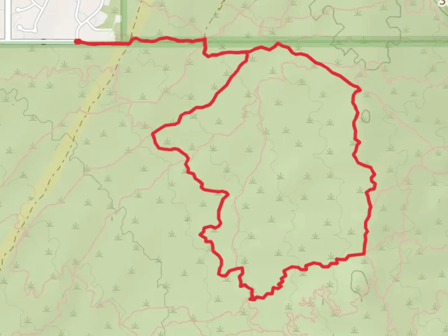 An image depicting the trail Old Camp, High Desert and Divide Loop Trail and its surrounding area.