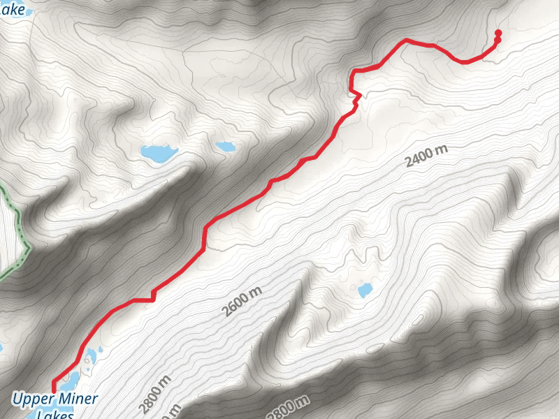 Upper Miner Lakes via Miner Lake Road