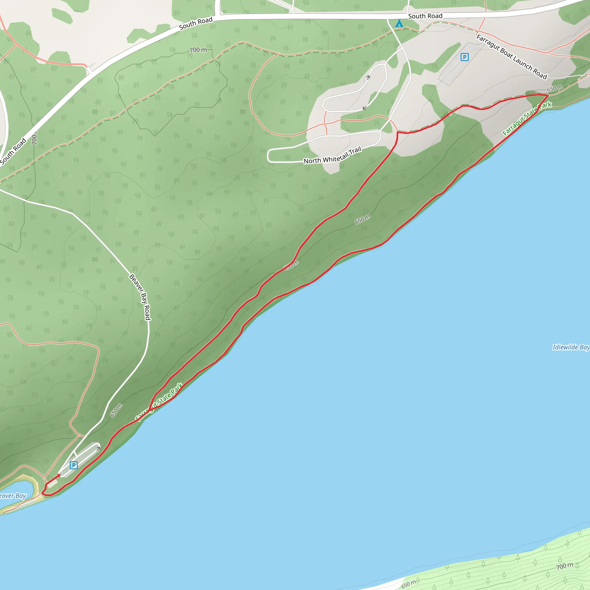 Beaver Bay Loop mobile static map