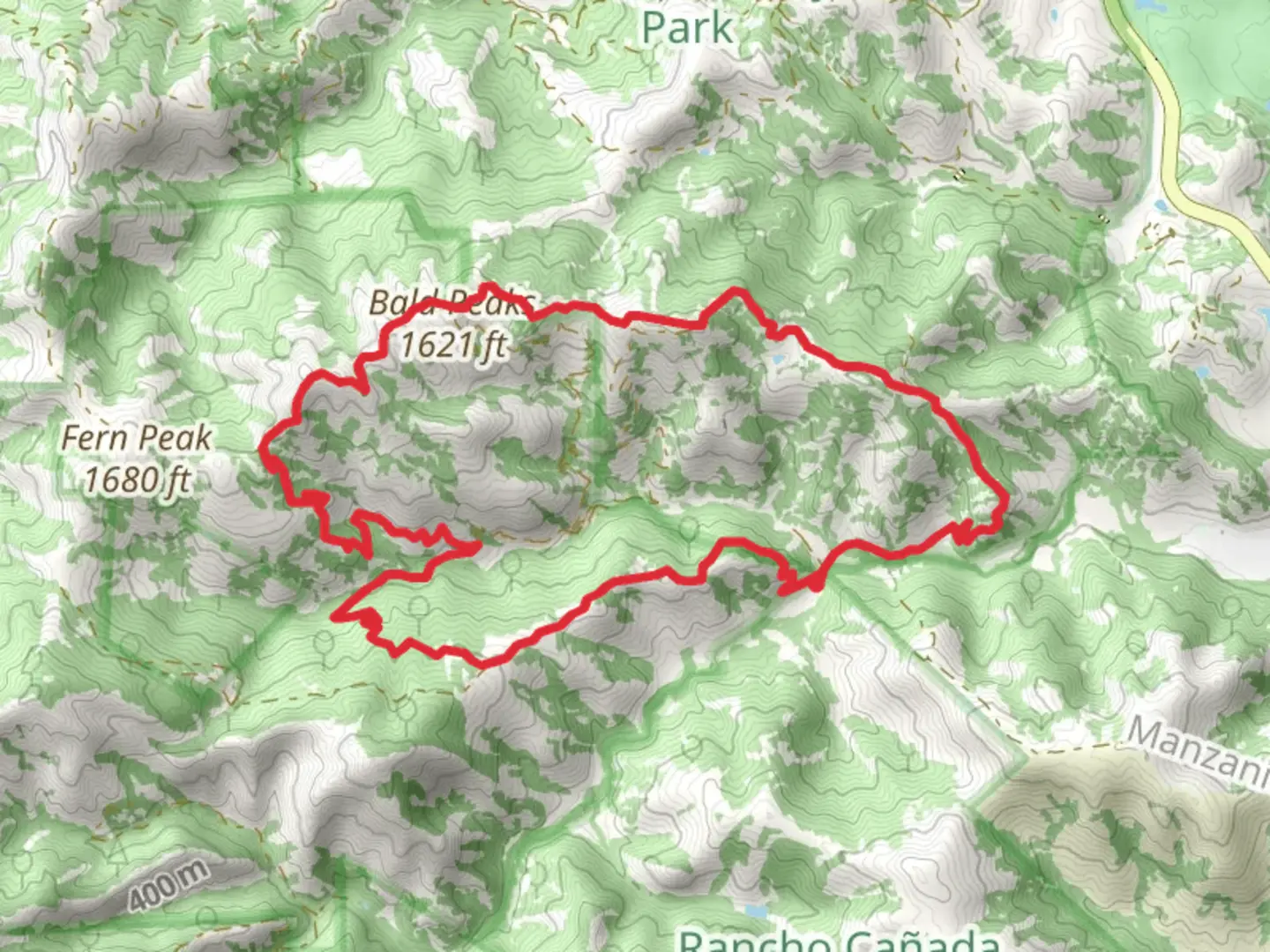 An image depicting the trail Little Llagas Creek, Bald Peaks and Mayfair Ranch Loop Trail and its surrounding area.