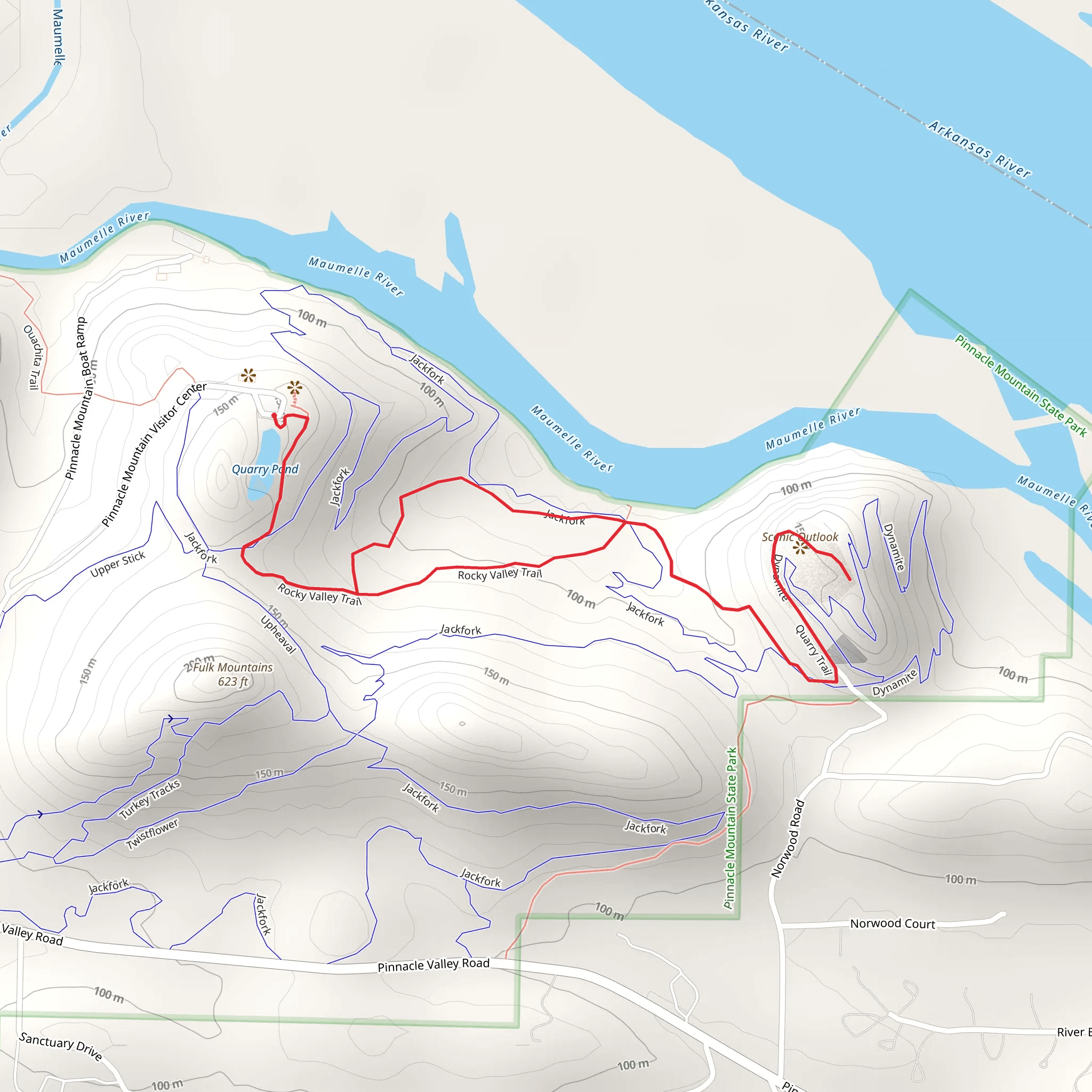 Rocky Valley Trail and Scenic Outlook Loop mobile static map