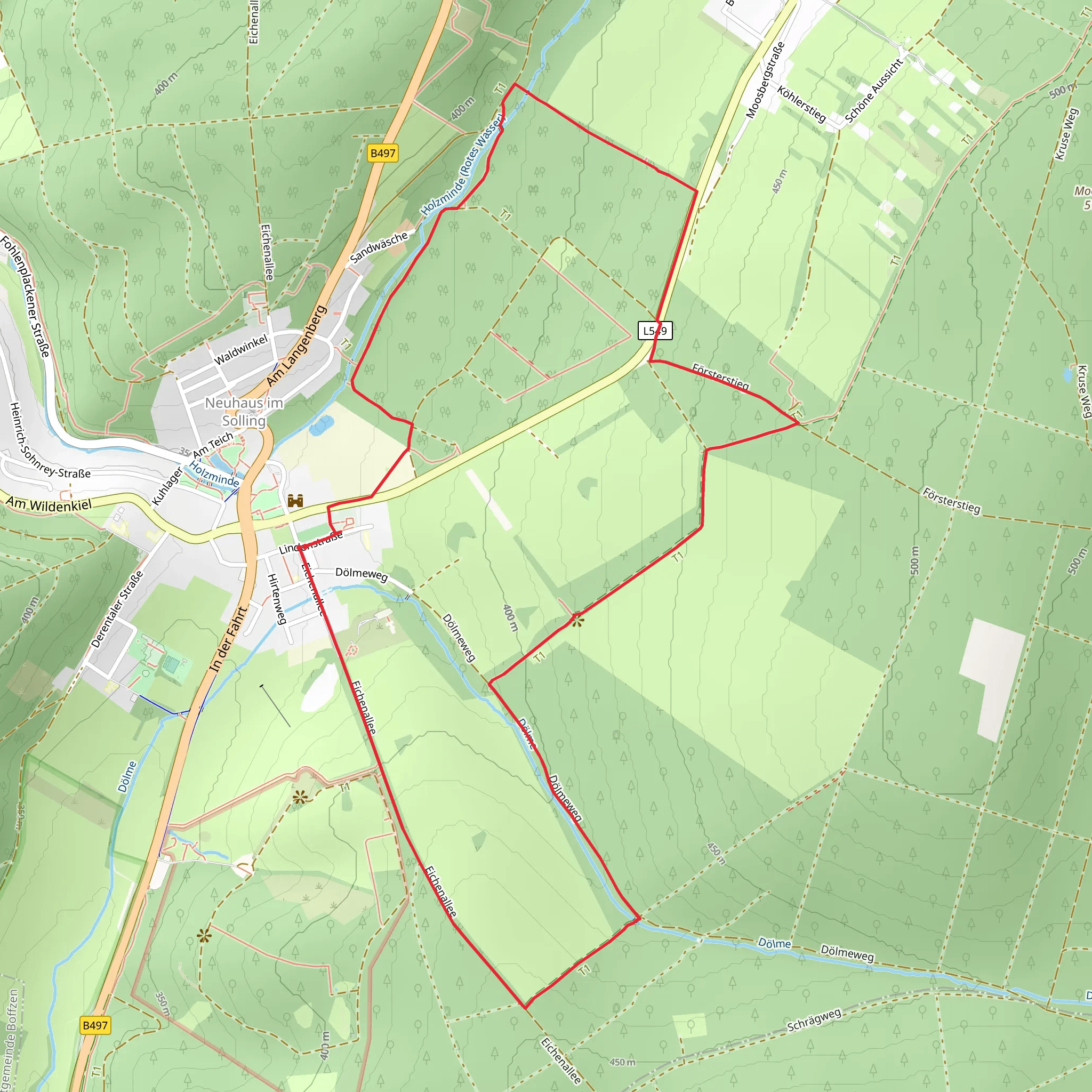 Eichenallee and Ludwig-Ilse-Weg Loop mobile static map