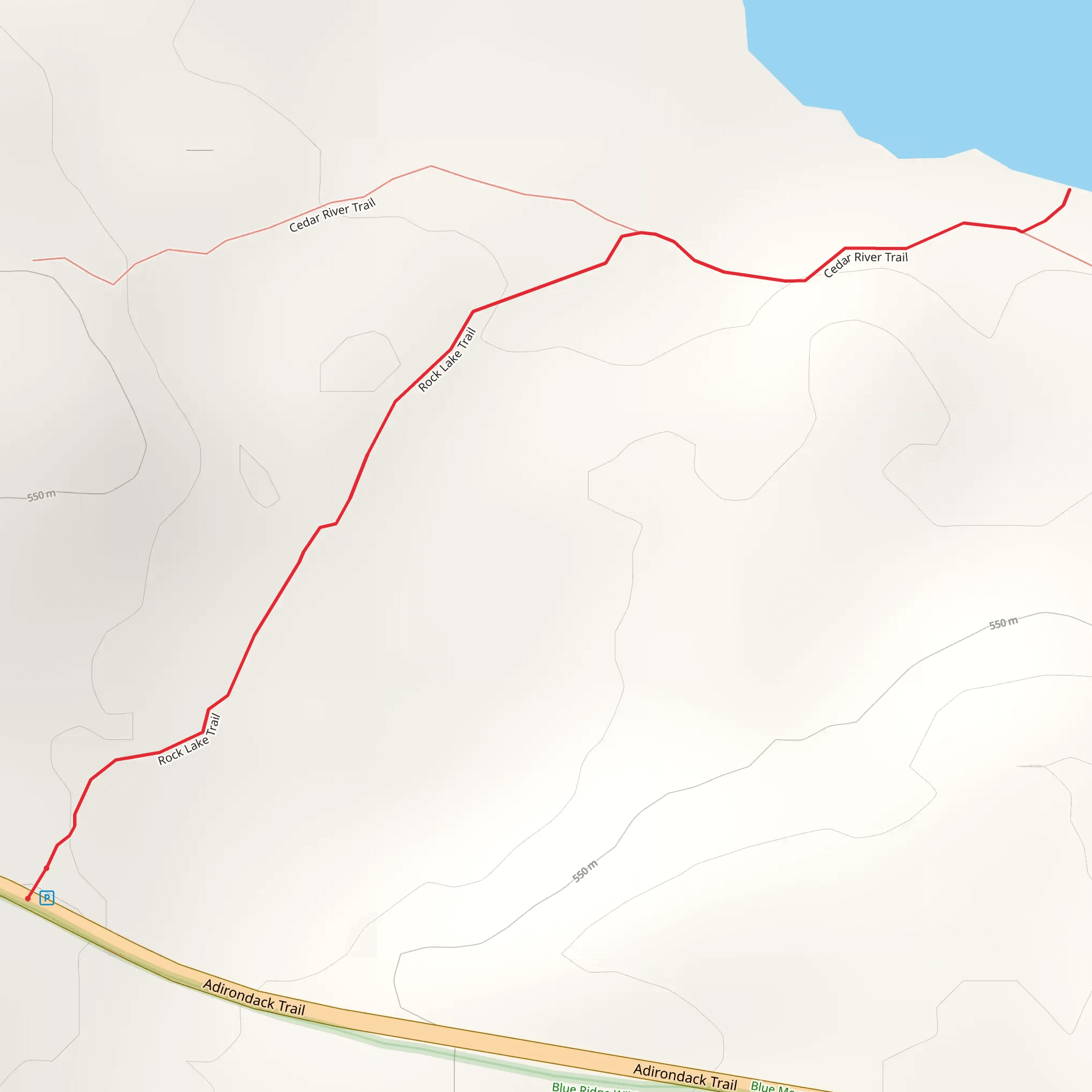 Rock Lake Trail mobile static map