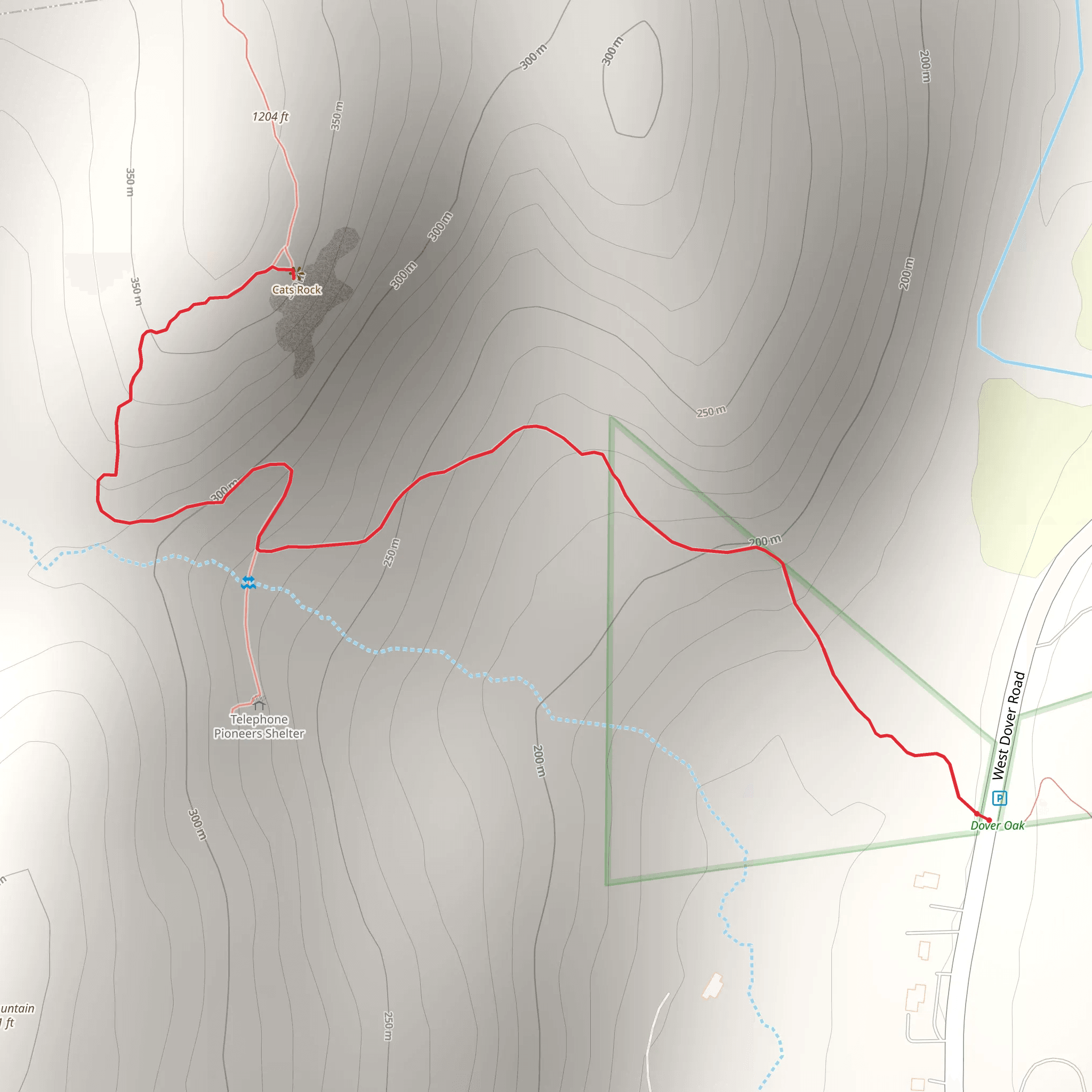 West Dover Road Mountain Trail mobile static map
