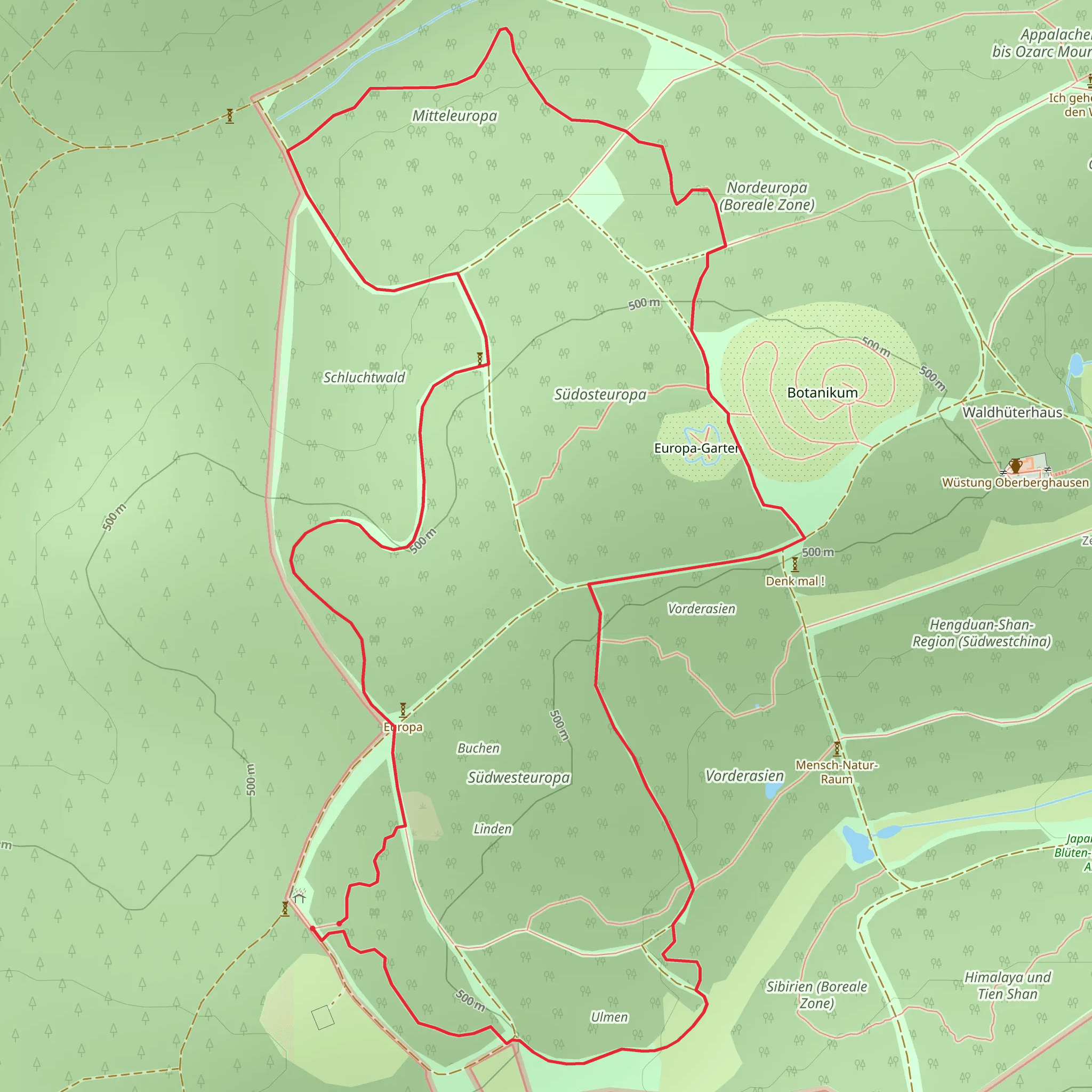 Rosaceum Rosengewächse Loop via Themenpfad mobile static map
