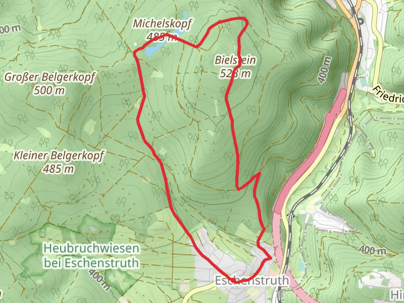 Bielstein and Michelskopfsee via Eschenstruther Weg
