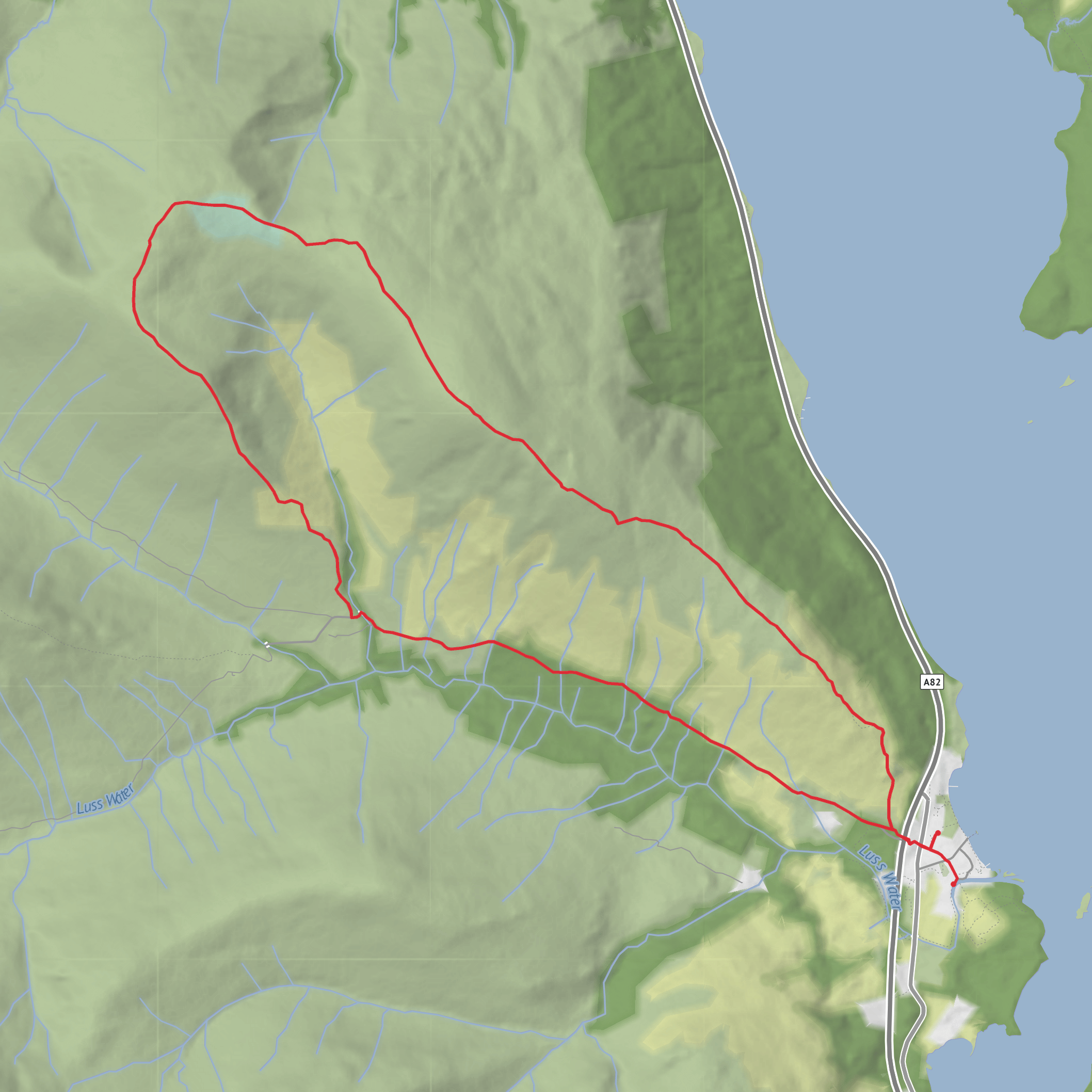 Beinn Dubh - Glen Striddle Loop mobile static map
