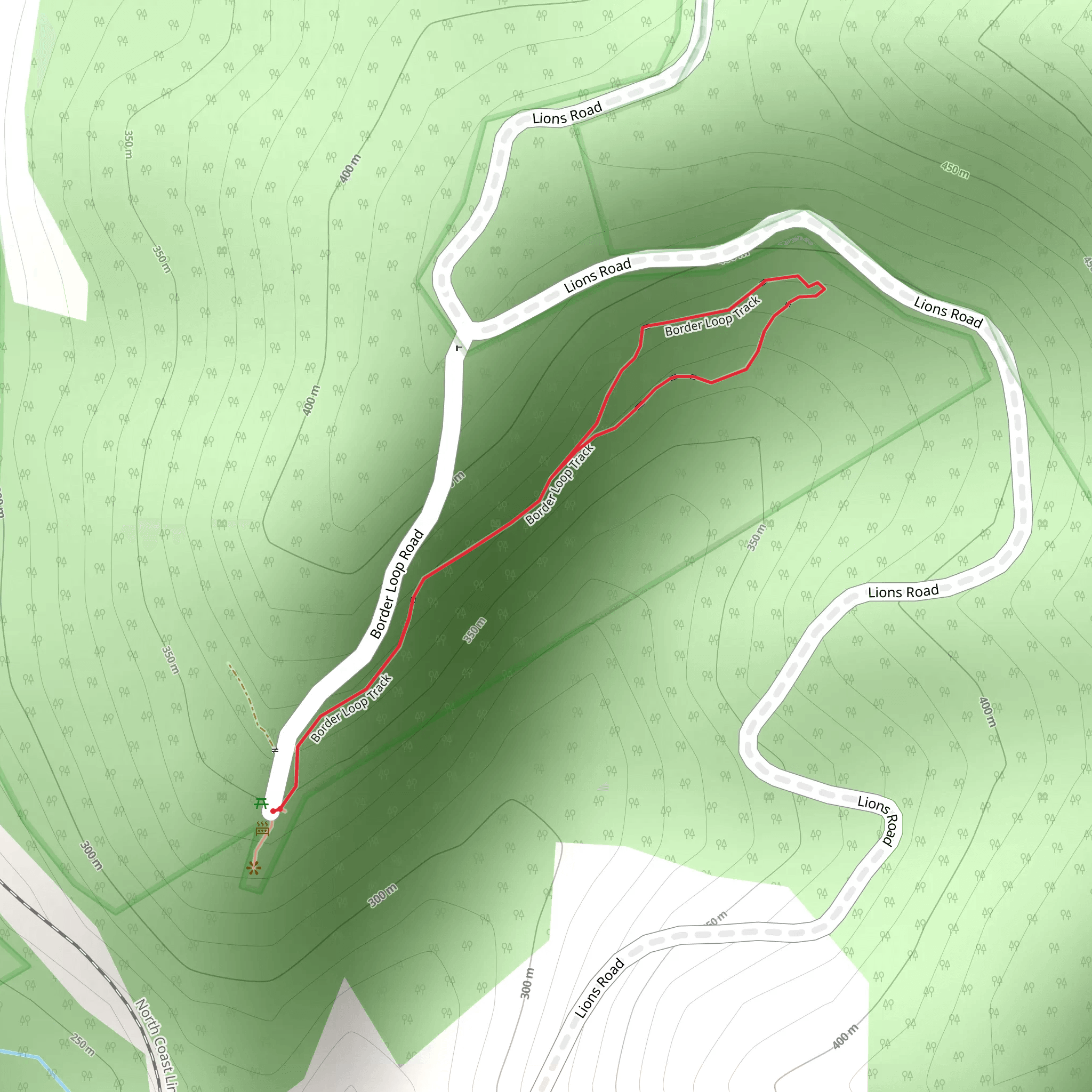 Border Loop Walk mobile static map